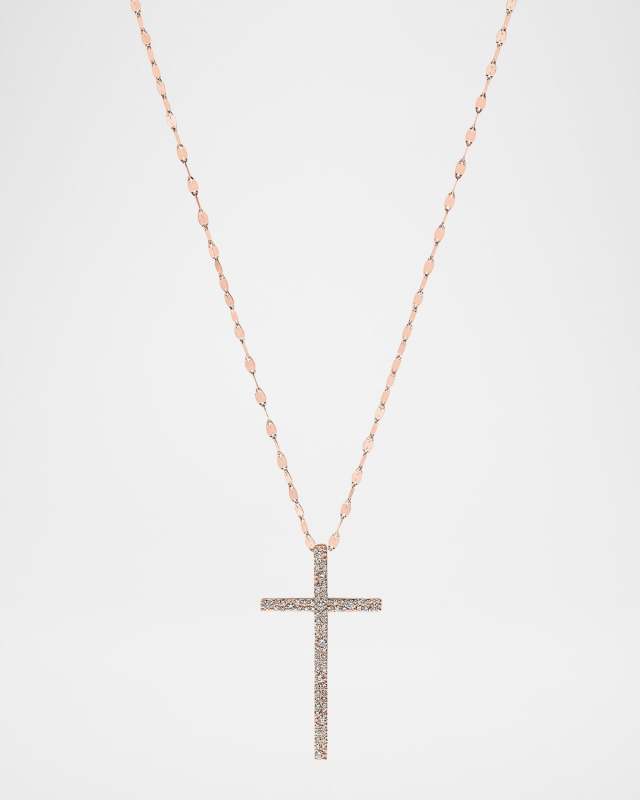 14K Diamond Cross Pendant